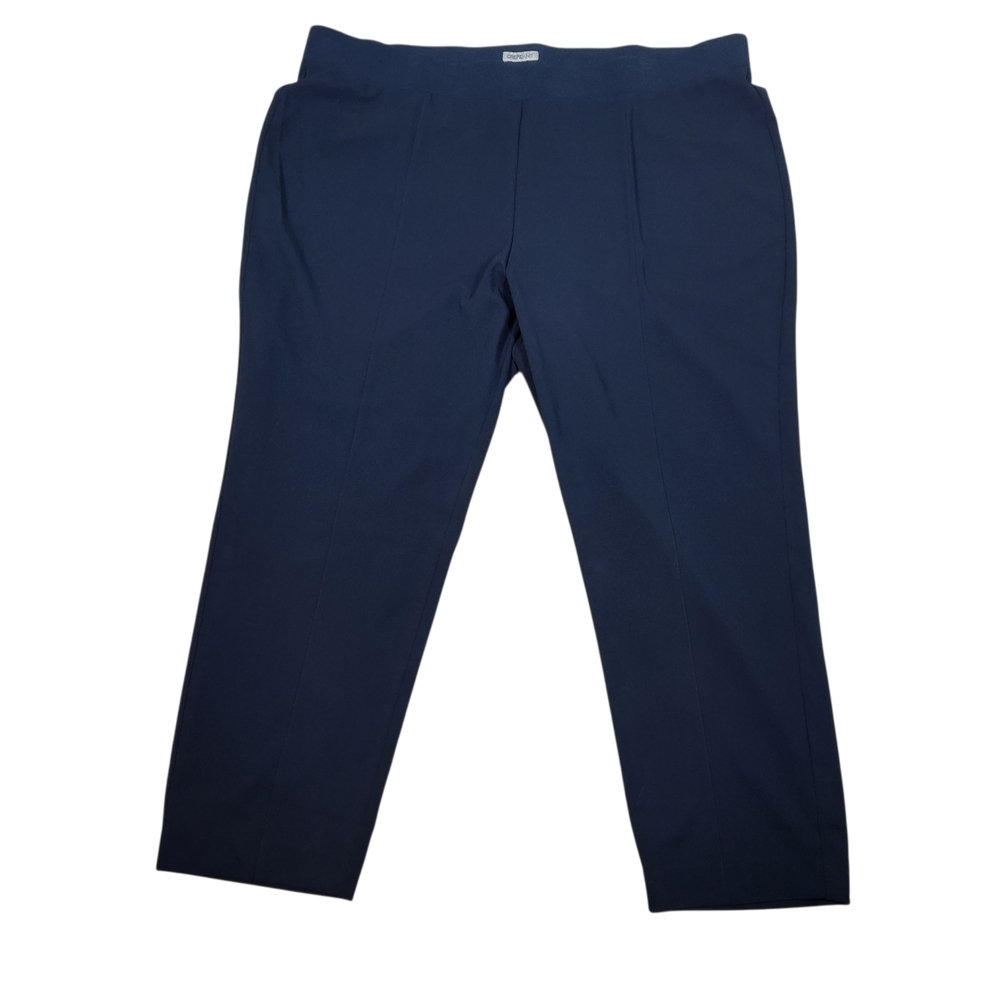 NWT Catherines Crepe Knit Navy Pants, Sz 3X